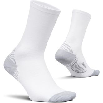 Feetures Plantar Fasciitis Relief Light Cushion Mini Crew Targeted Arch & Plantar Fascia Support in White at Nordstrom, Size Small