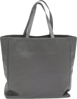 Saint Laurent Pre-owned Tote Bag - Dames - Vintage Shopper - Grijs - ONE Size - Leer - Vintage