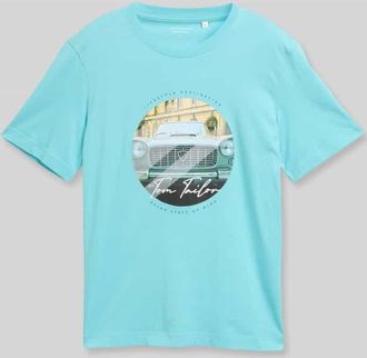 Tom Tailor Regular Fit T-Shirt aus reiner Baumwolle in Petrol, Gr&ouml;&szlig;e XXXL