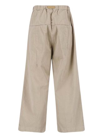 White Sand Mens Trousers Beige Cotton