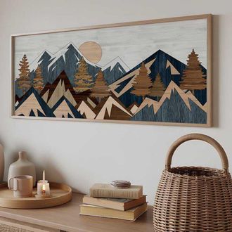 Dmora Cuadro Miroteso, Estructura De Madera Nobilitada, 50x120h Cm Multicolor
