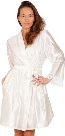 Camille Womens Luxury Ivory Chemise and Dressing Gown Set 18-20