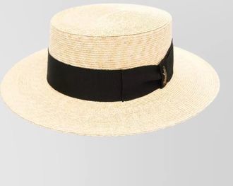 Borsalino magiostrina raffia hat wide brim ribbon