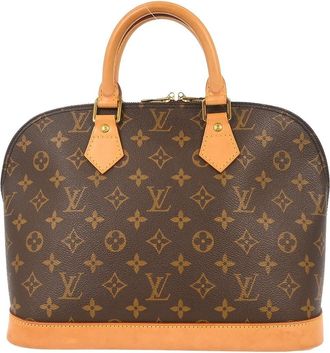 Louis Vuitton Alma Handbag Monogram Canvas Brown Canvas Handbag (Pre-Owned)