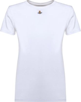 Vivienne Westwood Cotton Crew-neck T-shirt - Dames - T-shirts - Wit - S - Katoen - Tops