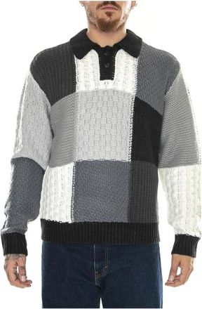 Obey Rondgebreide trui - Heren - Ronde hals truien - Veelkleurig - L - Wol - Truien & Vesten