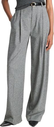 Vince High Waist Roma Check Wool-Blend Trouser