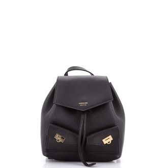 Ferragamo Multipocket Drawstring Backpack Leather Mini