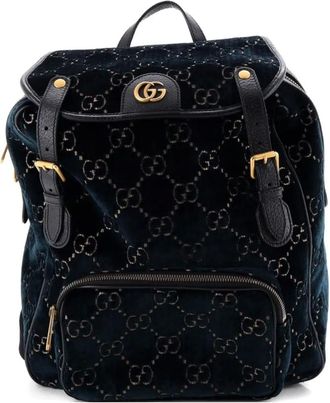 Gucci GG Marmont GG Velvet Small backpack - Blu