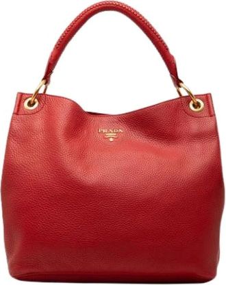 Prada Pre-owned Handbags, female, Red, Size: ONE SIZE Pre-owned Vintage Handbag