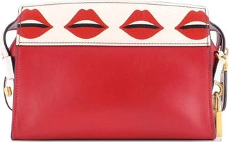 Prada Esplanade Printed Saffiano and City Calf Small crossbody bag - Rood