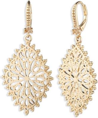 Marchesa Filigree Drop Earrings in Gold at Nordstrom