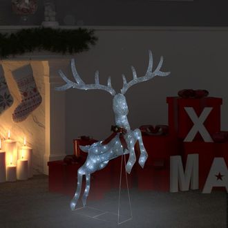 vidaXL Reno Decorativo De Navidad Blanco 120 Leds Blanco Fr&iacute;o Vidaxl