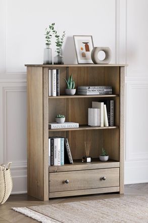 Home Discount Vida Designs Panama 1 Drawer Bookcase Storage 1100 x 800 x 350 mm in Brown