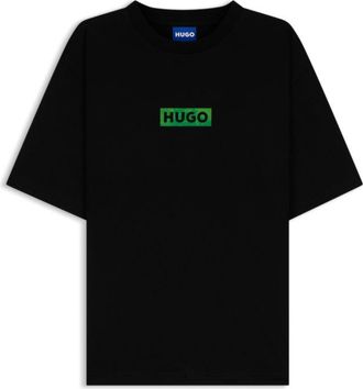 HUGO BOSS Cotton-jersey T-shirt with printed artwork
