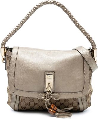Gucci Borsa a tracolla Bella in tela GG con battente 2016-2025 - Marrone