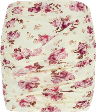 Magda Butrym Minigonna a fiori - Toni neutri