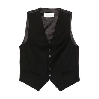 Frankie Shop Gelso Gilet - Dames - Jassen - Zwart - Maat: S Zijde