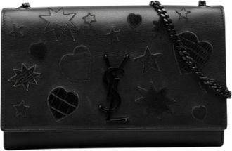 Saint Laurent Pre-owned Kate Crossbody Bag - Dames - Vintage Schoudertas - Zwart - ONE Size - Leer - Vintage