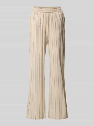 Jack & Jones Wide Leg Pants mit elastischem Bund Modell ELLA in Beige, Gr&ouml;&szlig;e XL/32
