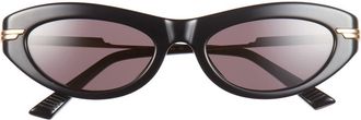 Bottega Veneta 53mm Cat Eye Sunglasses in Black at Nordstrom