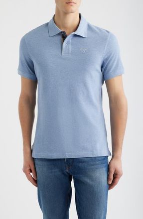 Barbour Regular Fit Tartan Piqu&eacute; Polo in Sky Marl at Nordstrom, Size Xxx-Large