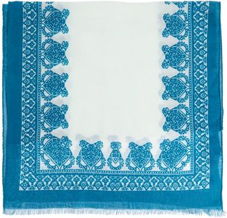 Etro Katoenen Sjaal - Dames - Sjaals - Blauw - ONE Size - Katoen - Accessoires