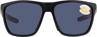 Costa FERG XL Grey Polarized Polycarbonate Rectangular Mens Sunglasses 6S9012 901207 62