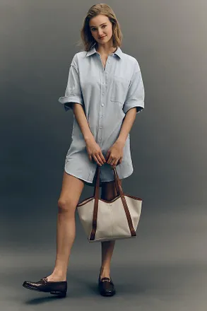 Maeve The Mabel Short-Sleeve Shirt Dress by Maeve