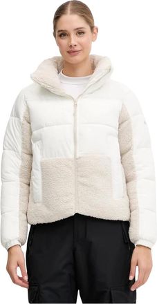 Columbia Leadbetter Point II Sherpa Hybrid Puffer Jas - Dames - Ski Jassen - Beige - S - Polyester - Fitness
