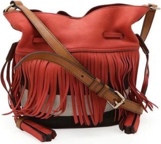 Burberry Pre-owned Cross Body Bags, female, Red, Size: ONE SIZE Pre-owned Canvas shoulder-bags