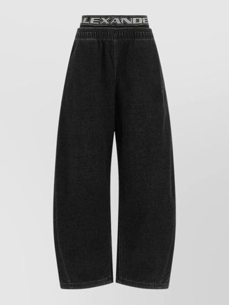 Alexander Wang denim relaxed-fit wide-leg pants