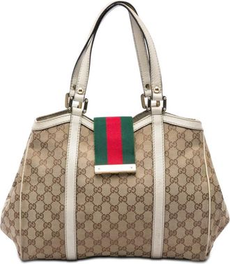 Gucci Pre-owned Gucci GG Canvas Web New Ladies Tote Ladies ZHQFGN1PXCZF51QO