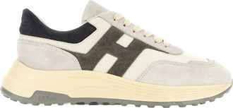 Hogan Ivory Hyperlight Suede Leather Sneakers