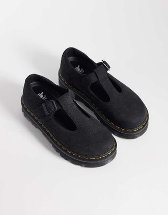 Dr. Martens ZebZag Mary Jane - Scarpe in pelle milled nubuck nere-Nero