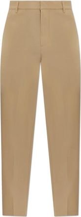 Emporio Armani Gekreiste Broek - Heren - Nette broeken - Beige - XL - Leer - Broeken