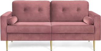 Songmics Puff almacenaje de tejido lino de color gris