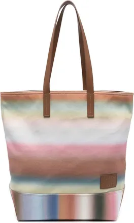 Paul Smith Borsa tote a righe - Marrone