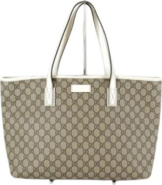 Gucci Pre-owned Tote Bags, female, Brown, Size: ONE SIZE Pre-owned Fabric Tote Bag