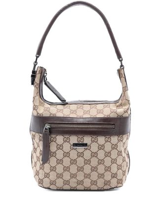 Gucci 2000-2015 GG Canvas shoulder bag - Brown