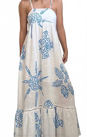 Debbie Katz Erah Maxi Dress In Blue