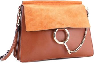 Chlo&eacute; Faye Leather Medium shoulder bag - Marrone