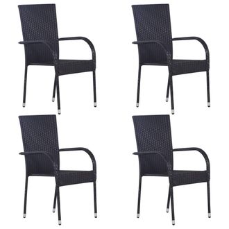 Berkfield Home 5 Piece Garden Dining Set Black