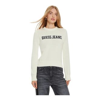 Guess Dames, Truien, Wit, Maat: L Katoen