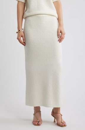 Nordstrom Boucl&eacute; Sweater Skirt in Ivory Tofu at Nordstrom, Size Xx-Large