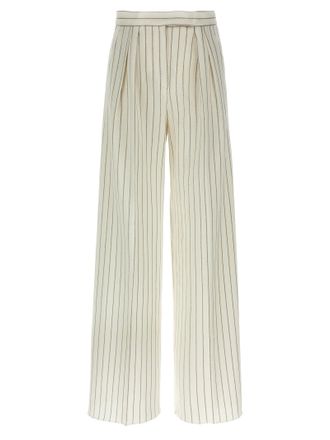 Max Mara White Cotton Casual Womens Pants