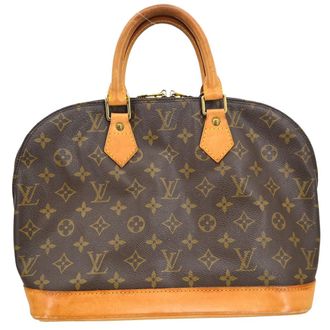 Louis Vuitton Alma Handbag Monogram Canvas Brown Canvas Handbag (Pre-Owned)