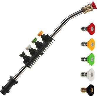 OEM Lanza De Extensi&oacute;n Para Hidrolimpiadora De Alta Presi&oacute;n - 58 Cm Con 5 Boquillas De Lavado, Compatible Con La Serie K De Karcher