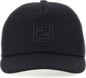 Fendi Wool And Cashmere Hat Cappelli Nero-Uomo