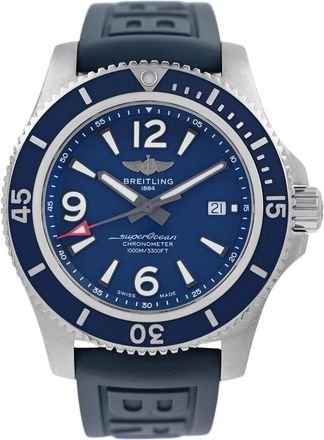 Breitling Pre-owned Breitling Superocean Automatic Chronometer Blue Dial Mens Watch A17367D81C1S1